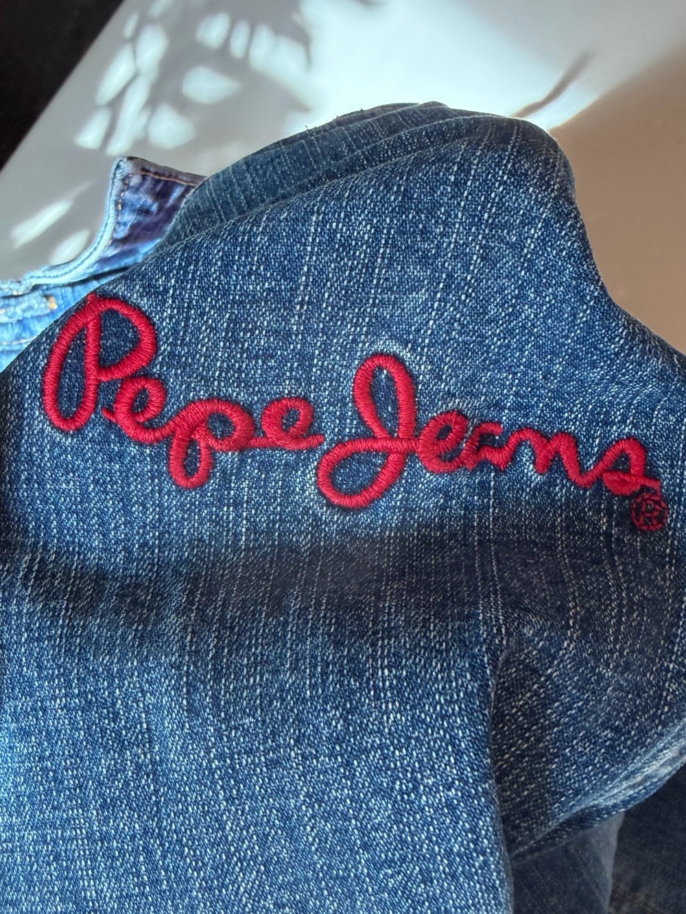 Pepe Jeans London Denim Mini Dress | Y2K Patchwork Stretch Jean Dress - Picture 12 of 14